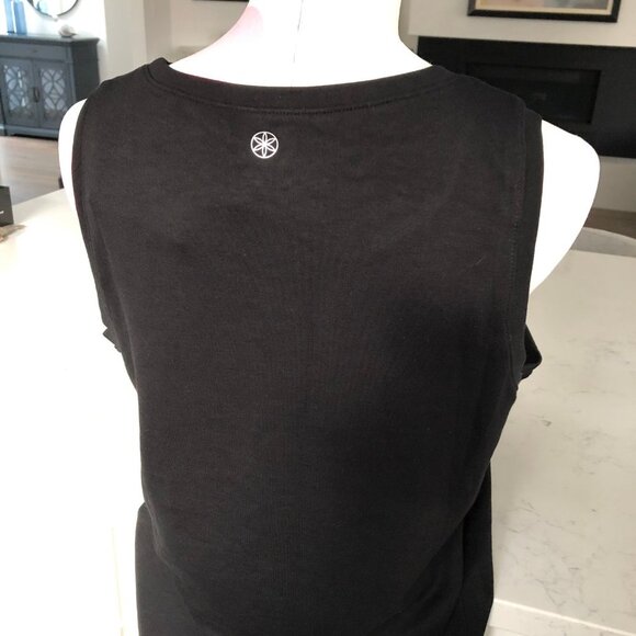 GAIAM Casual Activewear Rayon Poly Slvless Scoop Neck Midi Dress Black Sz L NWT - Picture 5 of 11